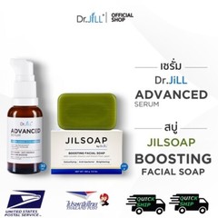 30ml. Dr.JiLL Advanced Serum+ 100 g. Green Tea Soap Brightening Moisturized Set