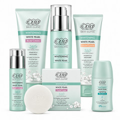 Eva Skin Clinic White Pearl 6PCS Skincare Set Day Night Body & Roll-On