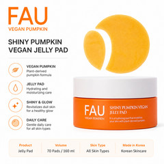 FAU Shiny Pumpkin Vegan Jelly Pad Toner 60 Pads 96g