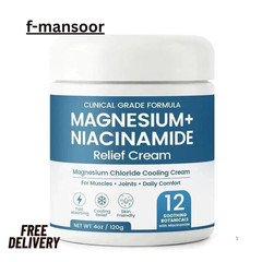 Magnesium Niacinamide Relief Cream – Topical Magnesium Chloride Cream forJoints