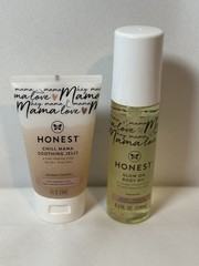 The Honest Company Lot 1- Glow On Body Oil & 1-Chill Mama Jelly 4.2 oz Each New.