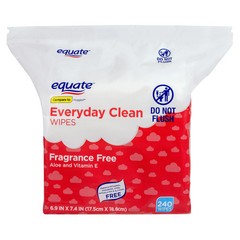 Baby Everyday Clean Wipes with Aloe Vera and Vitamin E, 240 Wipes