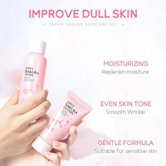 5/6pcs Sakura Skin Care Sets Face Cream Serum Toner Facial Cleanser Sunscreen Ey
