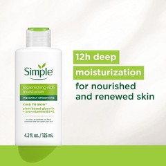 Simple Kind to Skin Face Moisturizer For Sensitive Skin Replenishing Rich 12-Hou