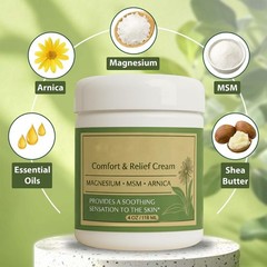 Premium Magnesium Cream Total Relief 4 Fl Oz HiRelief Comfort Fast-Absorbing