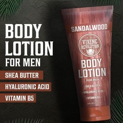 Viking Revolution Sandalwood Body Lotion for Men – Mens 8 Fl Oz (Pack of 1)