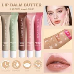 5 Color Summer Exclusive Lip Balm Vanilla&Mint&Iced Coffee&Cake&Pink Guava