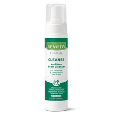 Clinical No-Rinse Foam Cleanser, Vanilla Scent, 8 oz, Face Body & Hair
