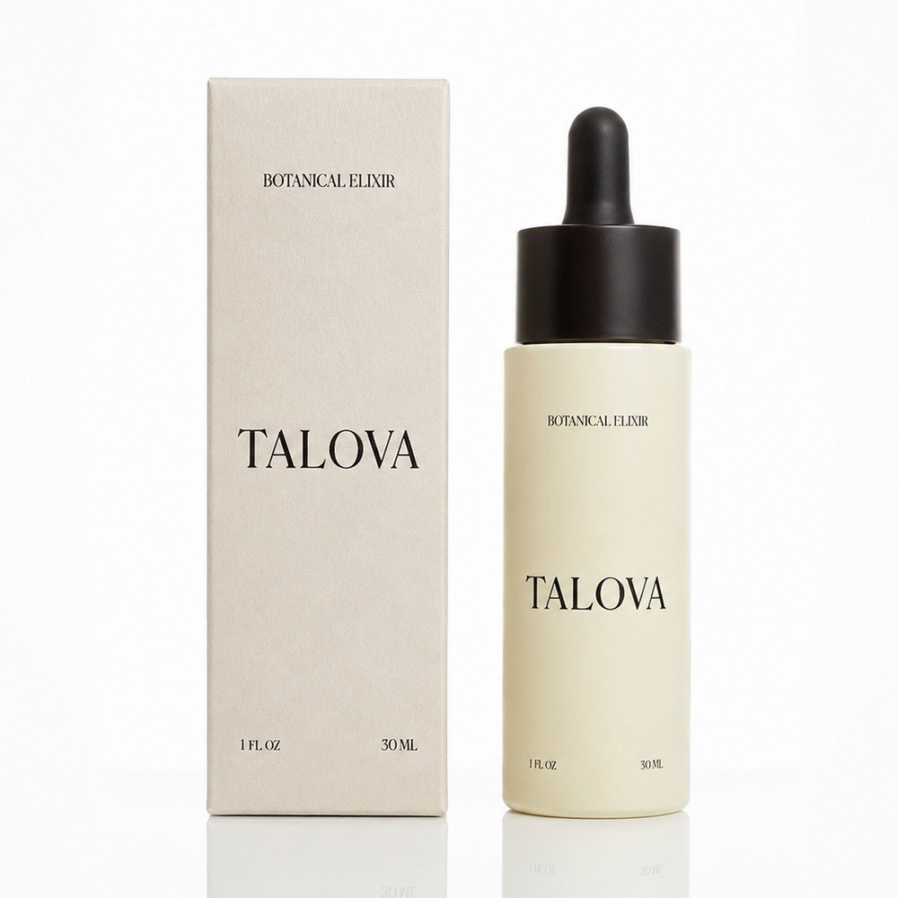 TALOVA Botanical Elixir Skincare Dropper Bottle 1 fl oz / 30 mL