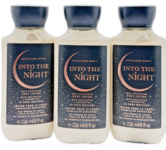 NEW Bath & Body Works Lot of 3 Bottles Into The Night Body Lotion Cream 8 oz