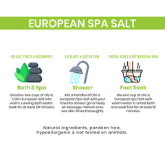 EUROPEAN SPA SALT Fine Grain 100% Pure Natural UNSCENTED Mediterranean Sea Salt