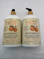 (2-Pack) Marlowe’s Goat Milk Honey Lotion Honey Almond 27oz Hand & Body Cream