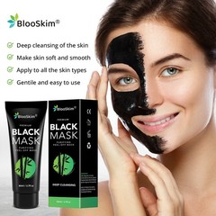 Blooskim Charcoal Blackhead Remover Mask, Herbal Clean Oily & Combo Skin, 80ml