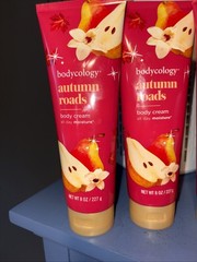 3 X Bodycology Autumn Roads Body Cream Lotion 8.0 oz Ea NEW