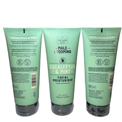3x Scottish Fine Soap Company Eucalyptus & Mint Male Facial Moisturisers 200ml