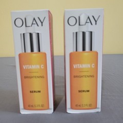 2pk. Olay Vitamin C Brightening Serum 40ml/1.3fl.oz. New Anti Aging Eyes