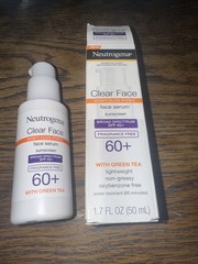 Neutrogena Clear Face Face Serum SPF60+ w/Green Tea 1.7 Fl Oz 12/2026 NEW