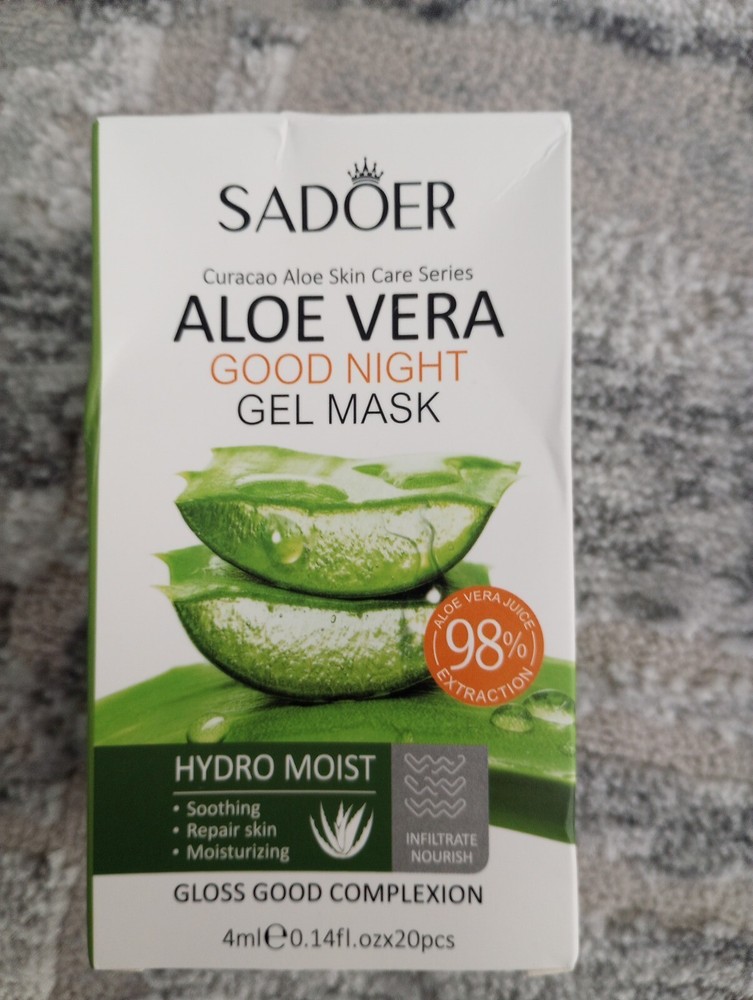 3 Boxes of SADOER ALOE VERA GOOD NIGHT GEL MASK Hydro Moist, Free Shipping