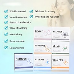 Facial SPA CO2 Bubble Oxygen Beauty Machines & Skin Bright Gel Exfoliat Pods Kit