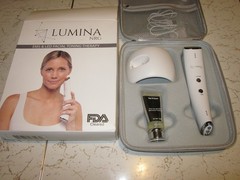 LUMINA NRG EMS LED FACIAL TONING ANTI-AGING ACNE THERAPY DEVICE W RED & BLUE LED