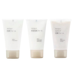 MUJI Face Wash Trial Set 3 Types Normal Scrub Moisture Japan