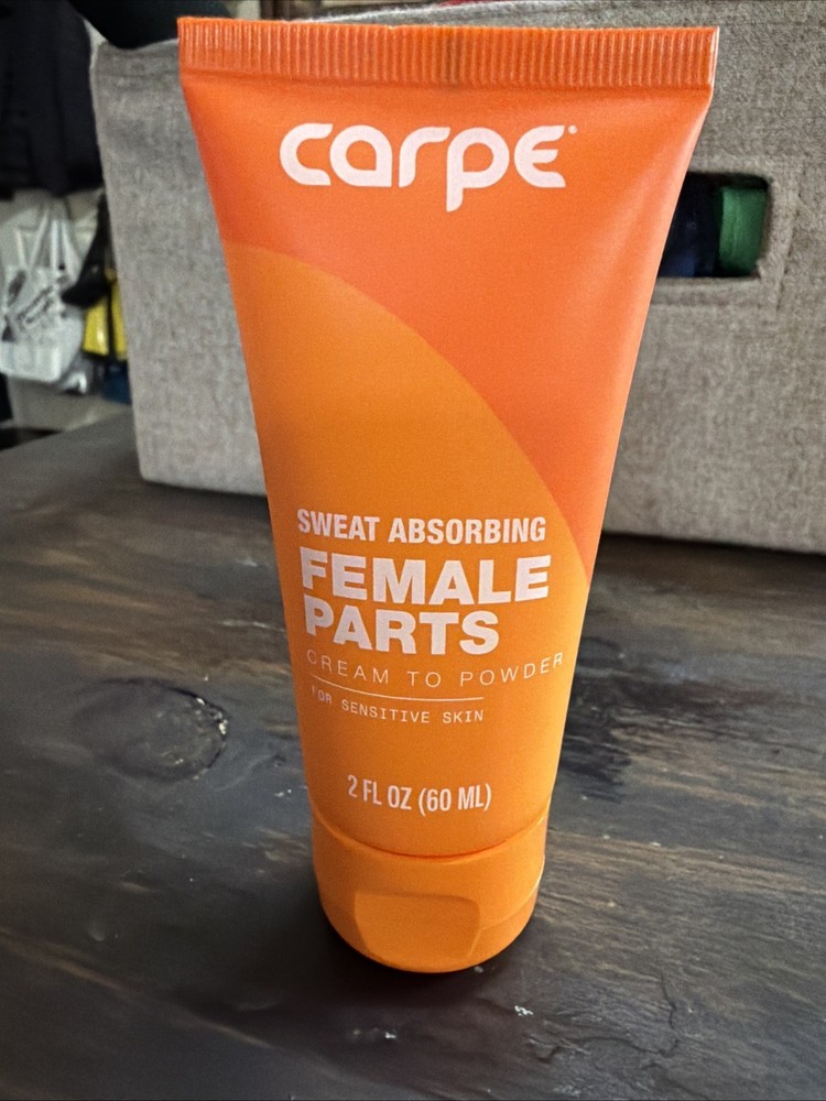 CARPE SWEAT-ABSORBING FEMALE PARTS- Cream To Powder, 2 OZ New Sealed