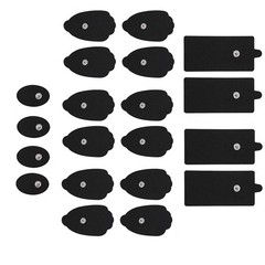 Belifu TENS Electrode Pads 20 PCS – Reusable 20 Piece Set, Black
