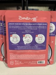 Lot of (4) The Creme Shop Stay Dewy, Skin! Animated Animal Face Masks