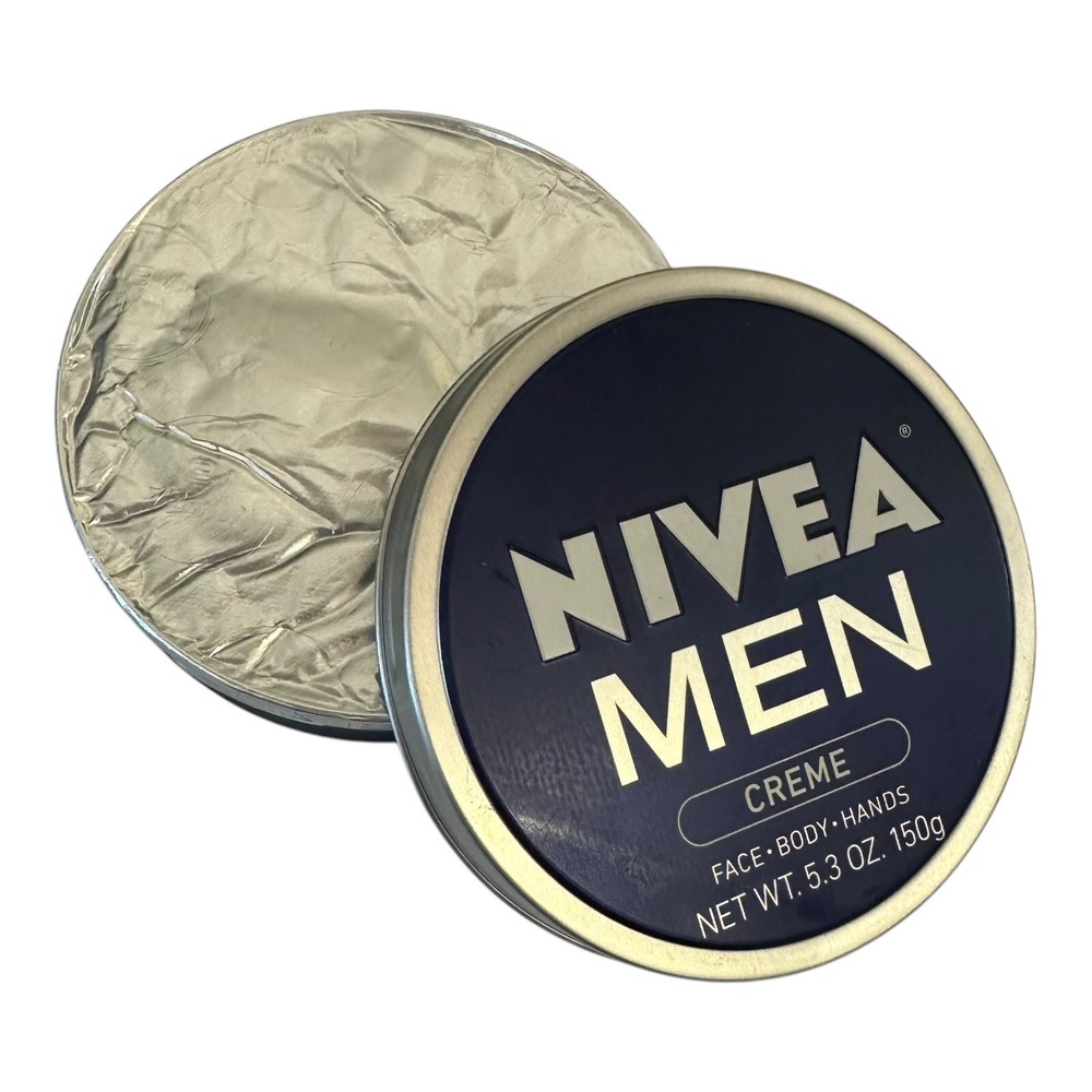 NIVEA Men Creme Multipurpose Cream Face Hand Body Lotion 5.3 oz Tin Germany
