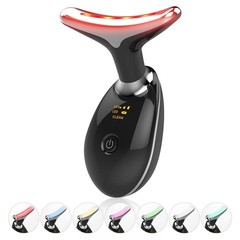 Portable Face Beauty Device, 7 Color Massager Tool Glossy Black