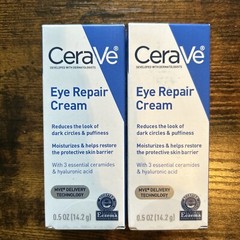 2 Pack CeraVe Eye Repair Cream 0.5 oz Each • 3 Essential Ceramides & Hyaluronic