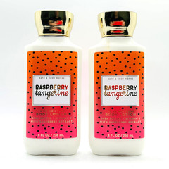 2 Bath & Body Works RASPBERRY TANGERINE 24 hr Moisture Body Lotion 8 fl.oz