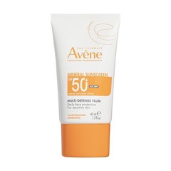 Mineral Sunscreen SPF 50+ Tinted Multi Defense Fluid Water Resistant UVA UVB