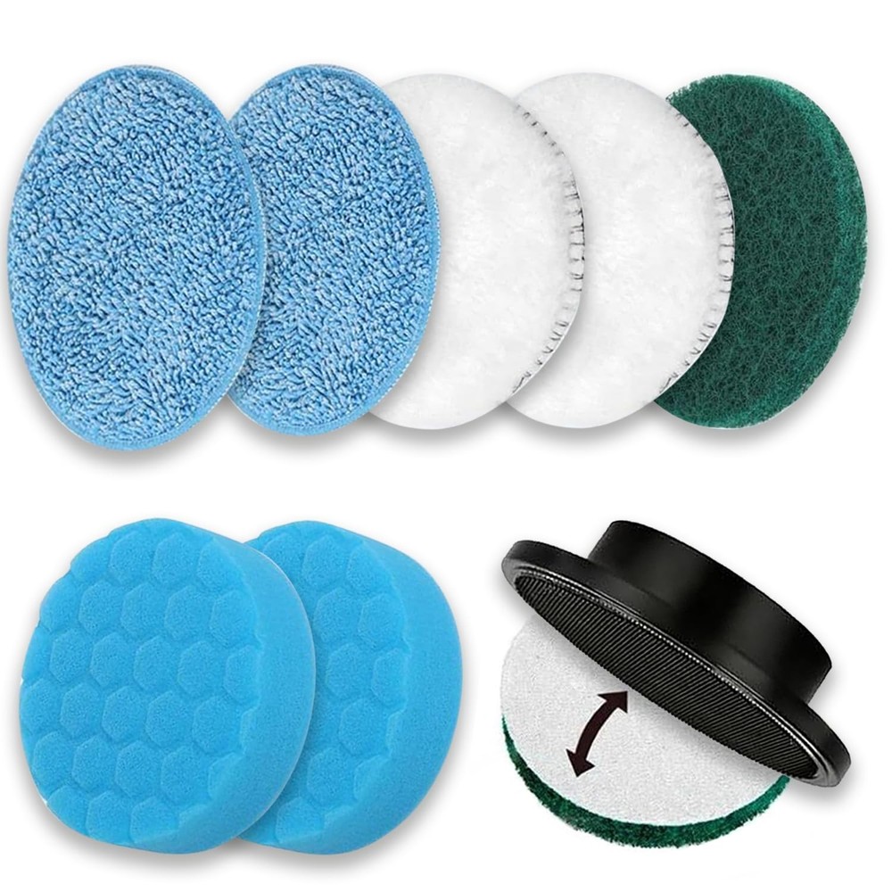 Brush Heads Set, 9 Pack 4 inches Cordless Electric Spin Scrubber Replaceable …