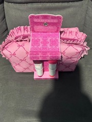 Rampage Glazed Lip Care Gift Set Pink Cosmetic Bag Black Cherry Scrub Mask