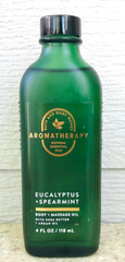 Bath & Body Works EUCALYPTUS SPEARMINT Body Massage Oil 4 fl oz NEW