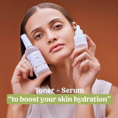 Vilvah Store Skin Hydrating Combo- Milk Drops Serum 20ml & Milk Face Toner 100ml