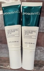 Lot of 2 PROACTIV MD DAILY OIL CONTROL MOISTURIZER SPF 30 1.5 oz 2021 90% Full