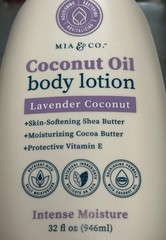 MIA & CO. ~ COCONUT OIL Shea Cocoa Butter BODY LOTION ~ LAVENDER COCONUT 946ml