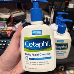 (4) Cetaphil Daily Facial Cleanser (Old Formula) Normal to Oily Skin, 16 oz NEW