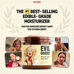 EVIL GOODS Whipped Tallow Honey Balm Sandalwood Cream Moisturizer 180g 6.35oz