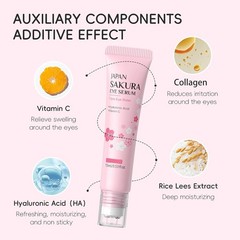 2-in-1 Sakura Eye Serum and Eye Roller, Eye Massager Roller Lifting, Eye Crea…