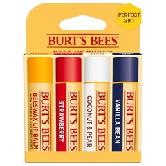 Burt&rsquo;s Bees Lip Balm, Beeswax, Strawberry, Coconut and Pear, and Vanilla Bean Pa