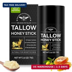 Eloix Tallow Honey Balm & Stick, All-Natural Moisturizer with Beef Tallow and Ra
