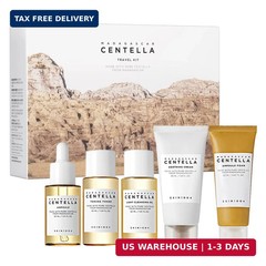 SKIN1004 Centella Travel Kit, Korean Skin Care Set with Toner, Moisturiser, Seru