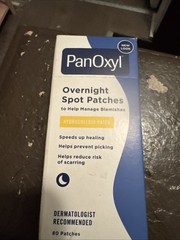 PanOxyl PM Overnight Spot Patches, Advanced Hydrocolloid 80 Count (Pack of 1)
