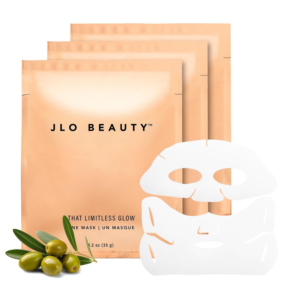 Jlo Beauty Face Mask 2-Piece Hydrating Sheet Mask Glow Serum Self Care Facial