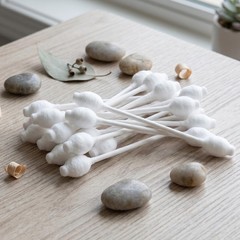 400pcs CGR Baby Safety Cotton Swabs with Large Tips for 80 Count (Pack of 5)