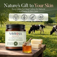 Whipped Beef Tallow Moisturizer for Face & Body – Deep Hydration, Natural Skinca