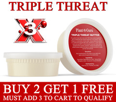 Triple Threat Body Butter 8 oz. Raw Shea, Mango & Coconut Oil 100% Pure Natural